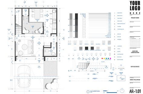 Autocad Template, Floor Plan Elevation, Autocad Architecture, Small Architecture, Details Drawing, Title Block, Architecture Drawing Plan, Page Setup, Layout Architecture