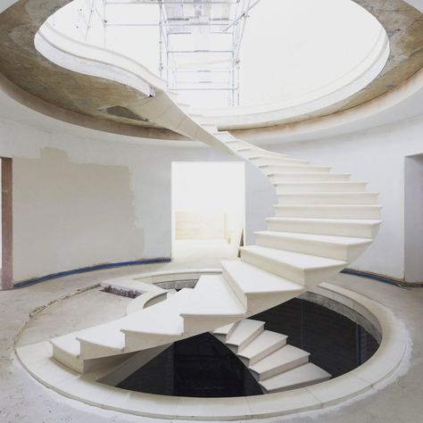 Webb Yates Engineers on Twitter: "Formby Helical Stair won the @istructe award for Small Projects! Read more; https://t.co/sR5eskiwTa #structuralaw16… " Spiral Staircase Dimensions, Round Stairs, Escalier Design, Stairs Architecture, Stone Stairs, Stairway Design, Stone Masonry, Spiral Stairs, Interior Stairs