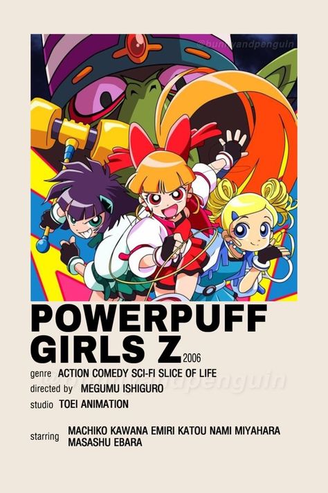 Polaroid Room Decor, Powerpuff Girls Poster, Polaroid Room, Minimalist Anime Poster, Powerpuff Girls Z, Poster Polaroid, Minimalist Anime, Cartoon Network Shows, Japanese Animated Movies