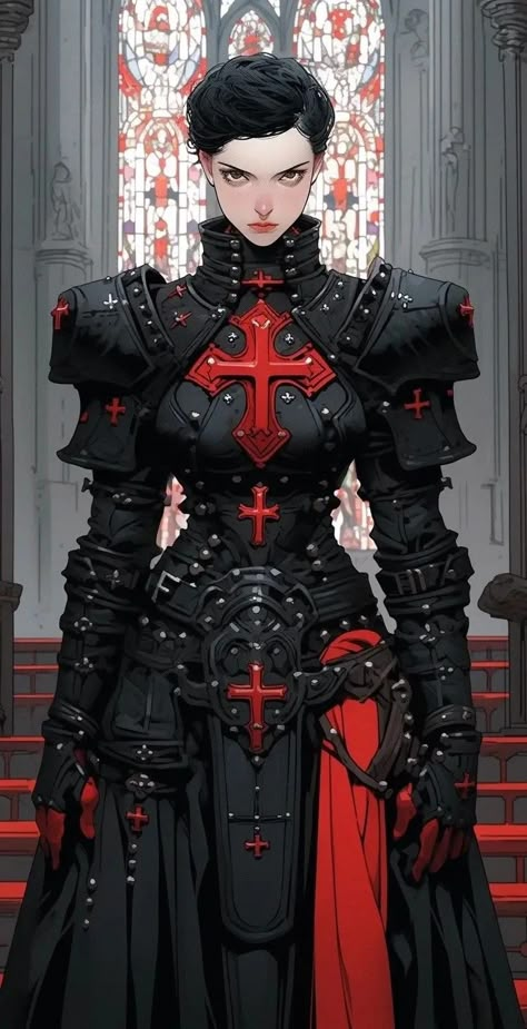 Nun Warrior, Sisters Of Battle, Accel World, Goth Vampire, Vampire Aesthetic, Female Character Concept, Female Knight, 40k Artwork, Warhammer 40k Artwork