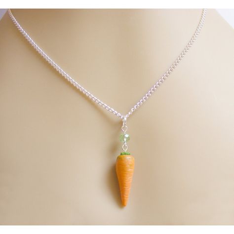 Food Jewelry Carrot Necklace, Carrot Pendant, Miniature Food Jewelry,... ($16) ❤ liked on Polyvore featuring jewelry, necklaces, pendant jewelry, mini pendant necklace, chain pendant necklace, handmade jewellery and mini necklace Carrot Necklace, Miniature Food Jewelry, Food Jewelry, Miniature Food, Hand Made Jewelry, Chains Jewelry, Pendant Jewelry, Chains Necklace, Carrots