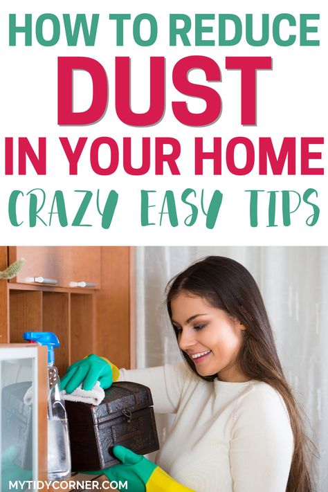 How To Get Dust Out Of House, How To Minimize Dust In Your Home, Easy Dusting Hacks, Dust Control In Home, Dust Free Spray, How To Control Dust In Your Home, Dust Cleaning Hacks, Less Dust In Home, Dust Spray Diy