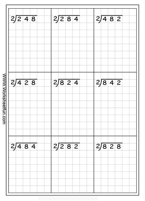 Long Division – 3 Digits By 1 Digit – No Remainder - 20 Worksheets Division Worksheets Grade 4, Math Division Worksheets, Long Division Worksheets, Free Printable Math Worksheets, Long Division, Math Division, Division Worksheets, Fourth Grade Math, Printable Math Worksheets