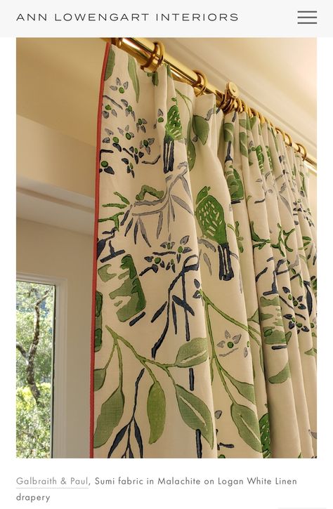 Drapes With Trim, Galbraith And Paul, Curtain Trends, Ivory Curtains, Curtain Trim, Linen Drapery, Drapery Designs, Fabric Pendant, Curtain Styles