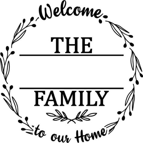 Door Signs Diy, Family Monogram, Projets Cricut, Wood Burning Crafts, Free Stencils, Welcome To The Family, Cricut Free, Cricut Craft Room, Diy Cricut