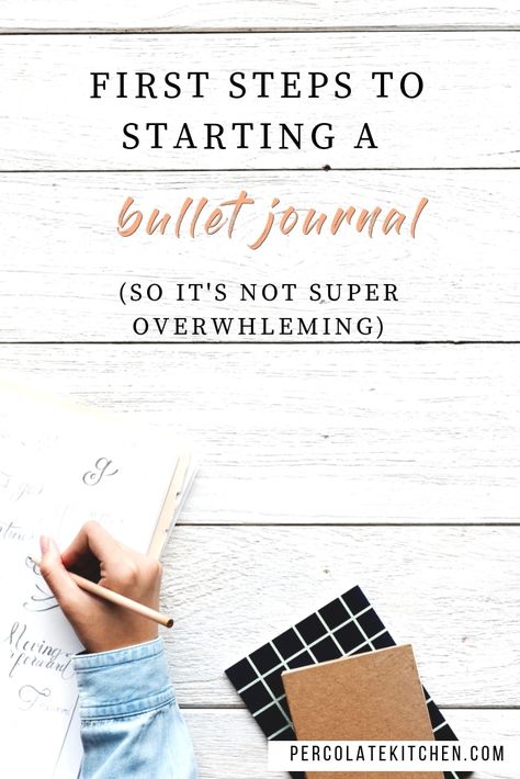 Thinking of starting a bullet journal? Here are the very first steps any new journaler should take to get your journal set up and ready to go! First Bullet Journal Page, Bullet Journal Beginning Pages, Diy Makeup Organizer Cardboard, Premade Bullet Journal, Bullet Journal Tools, Bullet Journal Starter Kit, Bullet Journal For Beginners, Amazing Life Hacks, Mood Tracker