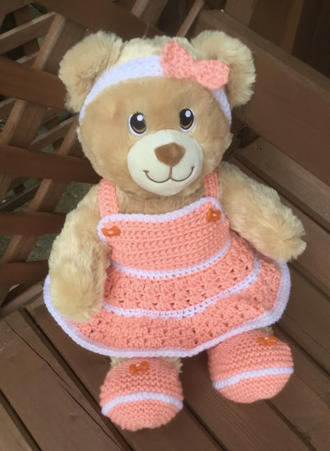 Build A Bear Outfits Crochet, Build A Bear Crochet Clothes, Crochet Build A Bear Clothes, Build A Bear Crochet, Crochet Build A Bear, Jellycat Clothes, Bear Jellycat, Build A Bear Ideas, Build A Bear Accessories