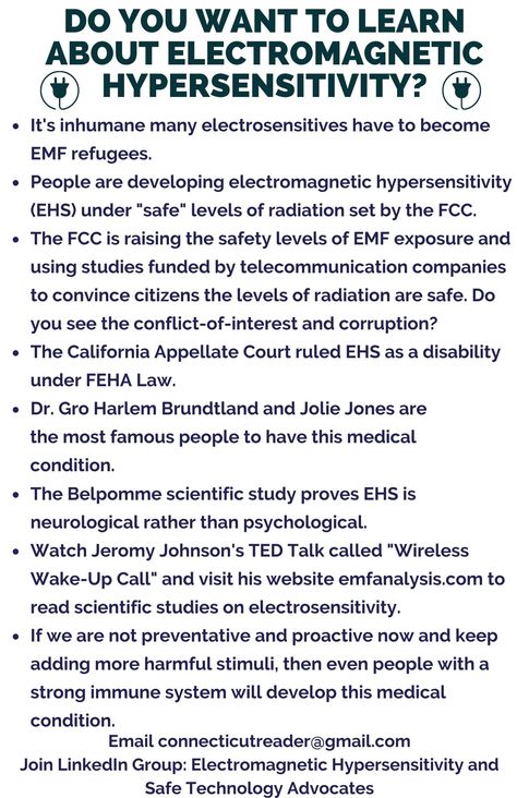 Electromagnetic Hypersensitivity (EHS) and Microwave Sickness #EMF #health #science #disability #neurological Health Science, Logic, Science, Health