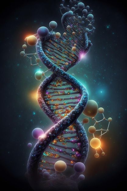 Photo generative ai illustration of dna ... | Premium Photo #Freepik #photo #object #fluorescent #neon-line #ai-art Quantum Medicine, Dna Aesthetic, Dna Wallpaper, Genetic Counselor, Dna Illustration, Genetics Art, Photo Object, Biotechnology Art, Object Pictures