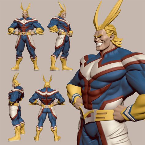 All Might Reference, Muscular Anatomy, Superhero Designs, Toshinori Yagi, Tutorial Drawing, Toys Collection, All Might, Character Poses, Superhero Design