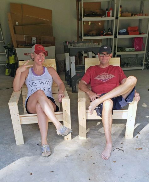 DIY Modern Adirondack Chairs Small Garage Workshop, Diy Wooden Shelf, Modern Adirondack Chairs, Adirondak Chairs, Outdoor Chairs Diy, Diy Wooden Shelves, Patio Chairs Diy, Backyard Chairs, Wooden Shelf Brackets