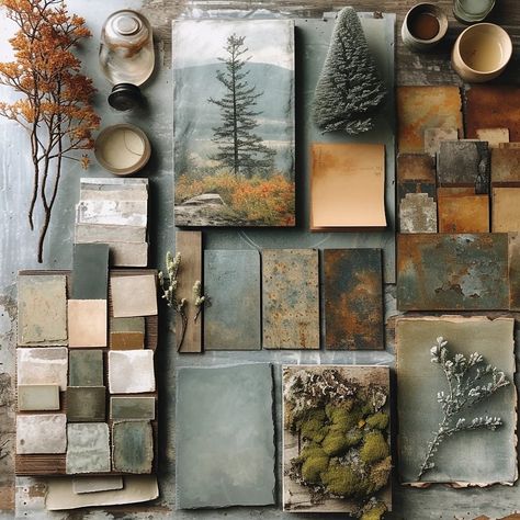 These natural color palettes are so dreamy! What colors are you drawn to? What questions do you have incorporating them into your existing palette? #homecolors #colorpalette #colorpalettes #organicmodern #starlacampbellhome Rustic Decor Color Palette, Neutral Rustic Decor, New House Color Palette, Mountain Color Palette Nature, Rustic Home Color Palette, Cedar Color Palette, Rustic Modern Color Palette, Natural Color Palette Interior Design, Mountain House Color Palette