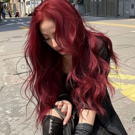 Cherry Red Hair, Hair Color Underneath, Red Hair Inspo, Peekaboo Hair, Hair Color Burgundy, Dyed Hair Inspiration, Pretty Hair Color, Haircut And Color, Dye My Hair