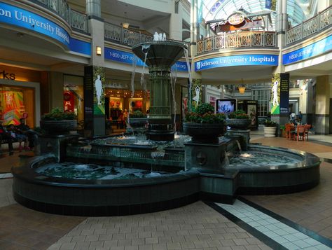 fountain at the King of Prussia Mall in King of Prussia, PA Mall Fountain, King Of Prussia Mall, Dead Malls, Abandonment Issues, King Of Prussia, Location Inspiration, Shopping Center, The King, Elf