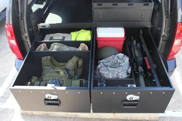 HDPE Plastic Police Car Organization Ideas, Vehicle Organization, Suv Storage, Offroad Trailer, Gear Room, Emergency Response Team, Gear Storage, Truck Storage, Bug Out Vehicle