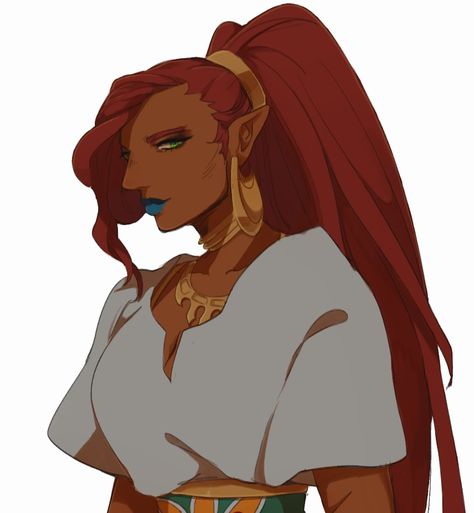 Urbosa Breath Of The Wild Fanart, Urbosa Breath Of The Wild, Urbosa Fanart, Urbosa Botw, Botw Urbosa, Botw Zelda, Modern Clothes, Zelda Art, Legend Of Zelda Breath