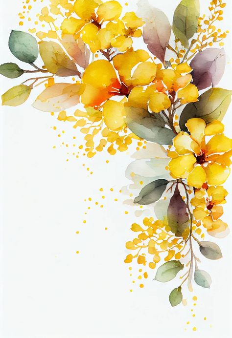 Free Watercolor Yellow Flower Background Yellow Flowers Illustration, Yellow Watercolor Painting, Flower Abstract Illustration, Flower Drawing Background, Yellow Flowers Drawing, Flower Painting Tulip, Yellow Floral Background, Yellow Flower Background, Watercolor Flowers Background