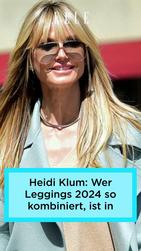 Im Winter 2024 ein beliebter Modetrend: die Leggings. Model Heidi Klum zeigt, mit welchem Styling sie jetzt in ist#mode #modetrend #trending #sommer #outfits #styling #jeans Trend 2024 Outfit, Leggings Outfit 2024, Heidi Klum Outfits, Heidi Klum Hair, Heidi Klum Style, Styling Jeans, Mode Ab 50, Outfits Styling, Outfit Leggings