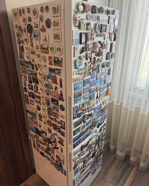 This family’s fridge is filled with magnets from places they traveled all over the world. Fridge Magnet, Life Goals, Fridge Magnets, All Over The World, Vision Board, Magnets, The World, Travel, On Instagram