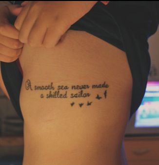 Love this saying! Gunna get it for my brother who's in the navy. Navy Tattoo For Women, Us Navy Tattoos, Side Quote Tattoos, Navy Tattoos, Spiderman Tattoo, Tatuagem Masculina Pequena, Quote Tattoos Girls, Cowgirl Tattoos, Sailor Tattoo