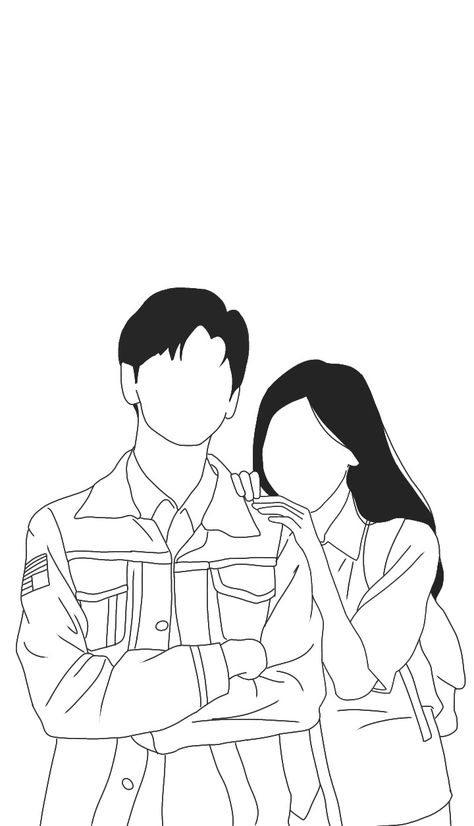 Line Art Illustration Character, Line Art Couple Aesthetic, Line Art Design Couple, Couple Drawing Aesthetic, Line Art Drawings Couple, Couple Sketch Drawing, Couple Lineart, Couple Vector Art, Couple Coloring Pages