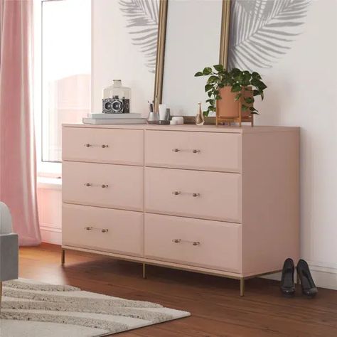 Mr. Kate Moon Upholstered Storage Bed & Reviews - Wayfair Canada Farmhouse Chest Of Drawers, Mr Kate, Upholstered Storage Bed, Bedroom Oasis, Soft Colour, Gold Cap, Upholstered Accent Chairs, Bedroom Furniture Dresser, Double Dresser