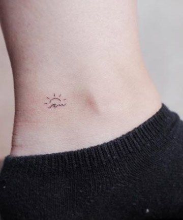 Mini Ankle Tattoos For Women, Tattoo Placement Ankle, Small Tattoos On Back, Unexpected Tattoo, Unique Tattoo Placement, Inside Ankle Tattoos, Small Back Tattoos, Tattoo Placement Ideas, Tattoo Ankle