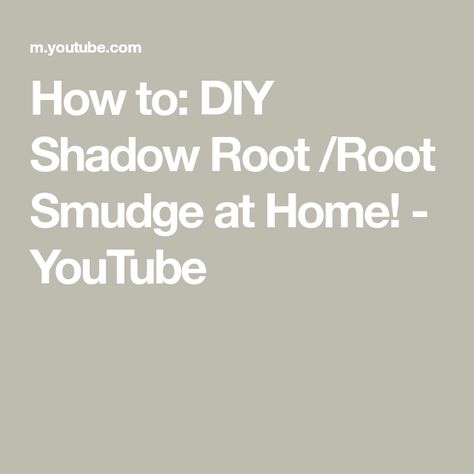 How To Root Melt At Home, Diy Root Melt At Home, Root Smudge At Home, Diy Root Melt, How To Root Smudge, Diy Shadow Root, Shadow Roots Hair, Natural White Hair, Root Shadow