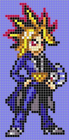 Yu-Gi-Oh! Pixel Art Pattern #pixelart #pattern #pixbrix #yugioh Yugioh Perler Beads, Minecraft Pixel Art Templates, Grille Pixel Art, Yugi Moto, Pixel Art Minecraft, Hama Art, Modele Pixel Art, Image Moto, Nerd Crafts