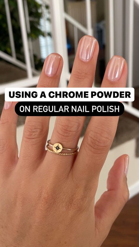 Opi Chrome Effects Powder Tin Man Can, Chrome Nails Manicure, Essie Clear Nail Polish, Sheer Polish Nails, Chrome Nail Polish Gel, French Manicure Designs Chrome, Glazed Donut Nails Regular Polish, Chrome Nails Regular Polish, Opi Tin Man Chrome