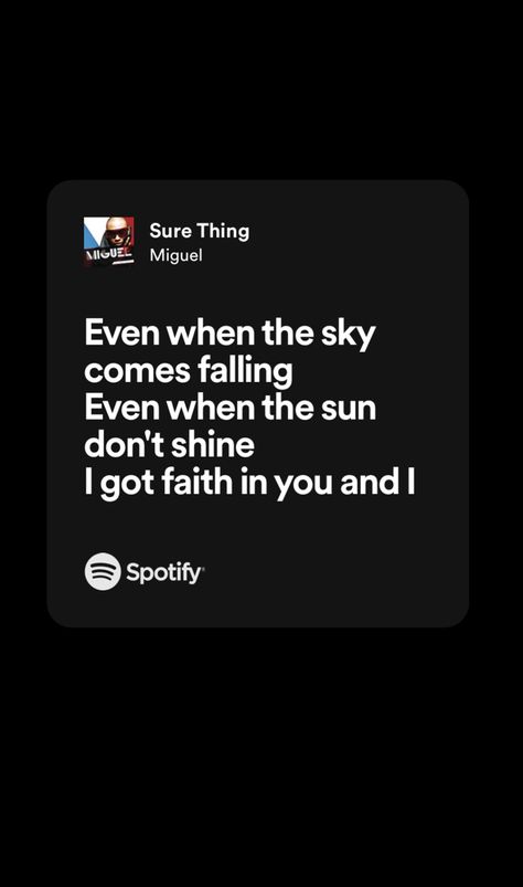 Sure Thing Lyrics Miguel, Sure Thing Miguel Spotify, Hot Rugby Players, Love Songs Lyrics, Love Songs, Song Lyrics, You And I, Rap, Songs