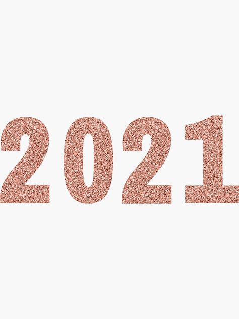 2021 Number Design Aesthetic, Year Aesthetic, Year Planner, Aesthetic Sticker, Number Design, Planner Monthly, Yearly Planner, Aesthetic Stickers, Months In A Year