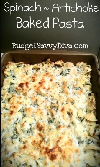 Spinach Artichoke Pasta, Artichoke Pasta, Baked Pasta, Diner Recept, Spinach Artichoke, Pasta Bake, Casserole Dish, Tortellini, Comfort Foods