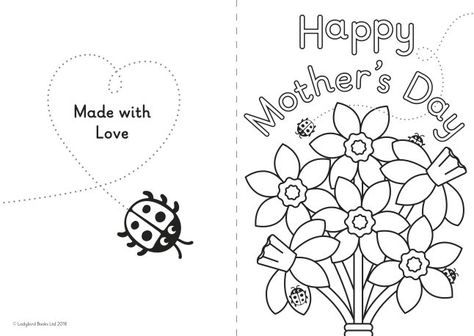 Mothers Day Coloring Cards, Mothers Day Drawings, Mothers Day Card Template, Mothers Day Coloring Pages, Mother's Day Printables, Mother's Day Activities, Card Drawing, Drawing Templates, Mother's Day Diy