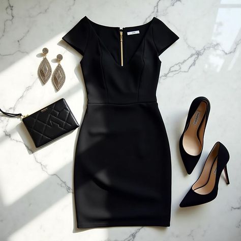 Elevate Your Evening Style: The Ultimate Guide to Trumpet Cap Sleeve Little Black Cocktail Dresses - LaninStar's blog Black Cocktail Dresses, Cocktail Dress Style, Little Black Cocktail Dress, Evening Style, Through The Decades, Black Cocktail, Capped Sleeve Dress, Knee Dress, Black Cocktail Dress