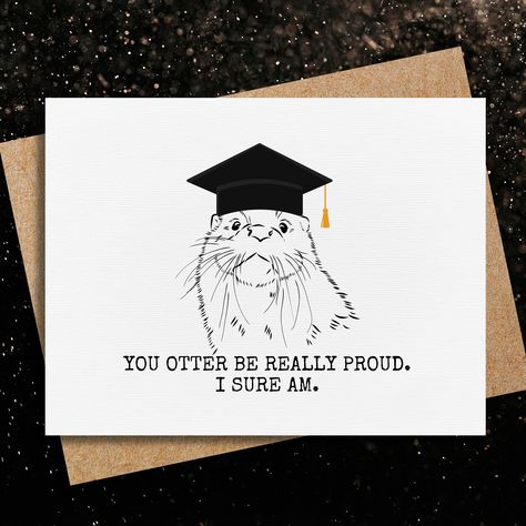 Funny Graduation Card Ideas, Funny Graduation Cards, Graduation College, Grad Cards, Graduation Funny, Pun Card, Landscape Orientation, Graduation Card, A2 Size