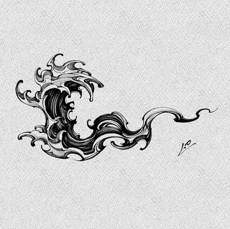 Tattoo Drawings On Paper, Drawings On Paper, Wave Tattoo Design, Red Dragon Tattoo, Abstract Tattoo Designs, Cool Tattoo Drawings, Water Tattoo, Flame Tattoos, Cool Tattoo