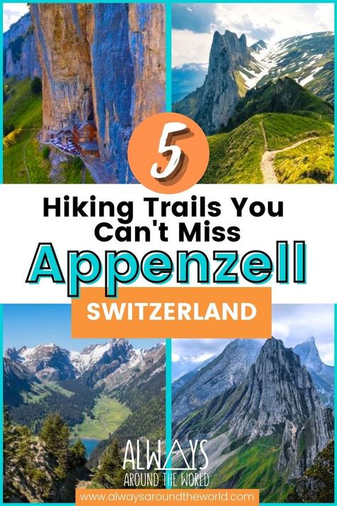 In a hiking powerhouse such as Switzerland, the Appenzell District usually falls under the radar with tourists. Known for its delicious cheese and beautiful farmland, Appenzell also hosts the dramatic Appenzell Alps. This sub-range of the Swiss Alps isn’t located near the heavy tourist favorites along the Bernese Alps. To help you plan your Appenzell trekking adventure, we’ve created this Appenzell hiking guide. Grab your hiking boots and get ready to explore! Schafler Ridge Switzerland, Hut To Hut Hiking, Switzerland Bucket List, Swiss Village, Switzerland Trip, Switzerland Hiking, Switzerland Itinerary, Switzerland Vacation, Places In Switzerland