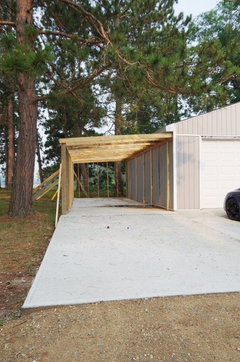 Framing out our new garage stall, stage two to completion! In my last post about our new garage addition Lodi prepped with a skid steer and Adding Third Stall To Garage, 2 Stall Garage Ideas, Expanding Garage, How To Build A Garage, Garage Addition Ideas Attached, Add On Garage, Garage Addition Ideas, Garage Extension, Wood Mill