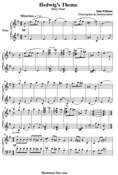 Hedwig's Theme Sheet Music Harry Potter Download Hedwig's Theme Piano Sheet Music Free PDF Download Hedwigs Theme Piano, Harry Potter Theme Song, Piano Forte, Easy Sheet Music, Harry Potter Music, Harry Potter Hedwig, Saxophones, Flute Sheet Music, Song Sheet