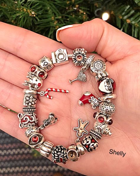 Pandora Christmas bracelet Pandora Christmas Bracelet Ideas, Pandora Bracelet Ideas Inspiration, Pandora Christmas Bracelet, Christmas Pandora Bracelet, Christmas Pandora Charms, Pandora Charms Christmas, Pandora Jewelry Charms Christmas, Christmas Charm Bracelet, Pandora Bracelet Ideas