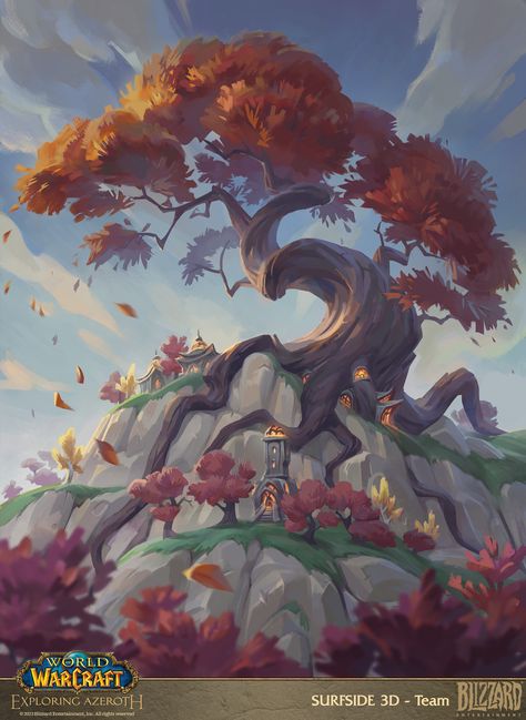 ArtStation - World of Warcraft: Exploring Azeroth: Pandaria 02 Gold Armor, Warcraft Art, We Are Grateful, Illustration Work, Blizzard Entertainment, Environmental Art, World Of Warcraft, Fantasy Artwork, Work On