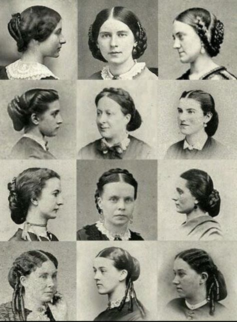 19th Century Hairstyles | Aimee's Victorian Armoire 1900 Hair Styles, 1830s Hairstyles Women, 1900s Womens Hair, Victorian Hairstyles Women, Simple Victorian Hairstyles, Pioneer Hairstyles Woman, 1899 Hairstyles, Victorian Hairstyles Long Hair, 19th Century Makeup