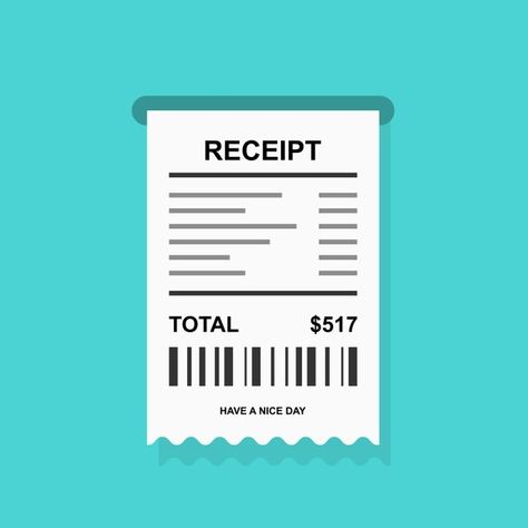 Receipt simple clipart with barcode - in... | Premium Vector #Freepik #vector #check #barcode #simple #invoice Receipt Illustration, Barcode Design, Invoice Design Template, Purchase Invoice, Writing Checks, Happy New Year Photo, Invoice Design, Purchase Receipt, Stunning Nails