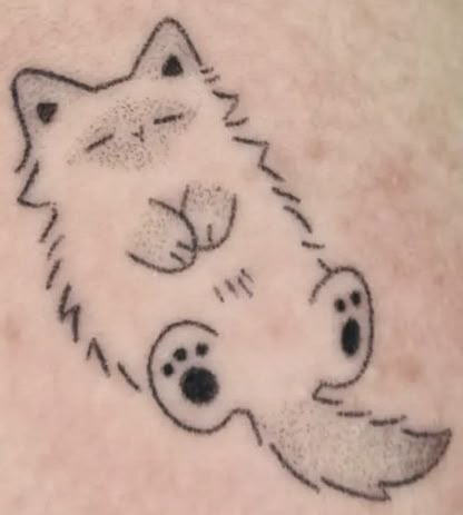 Seamless Tattoo, Cute Cat Tattoo, Minimalist Tattoo Ideas, Funky Tattoos, Cute Little Tattoos, Cute Tiny Tattoos, Beauty Of Simplicity, Tattoo Ideas For Women, Minimalist Tattoos