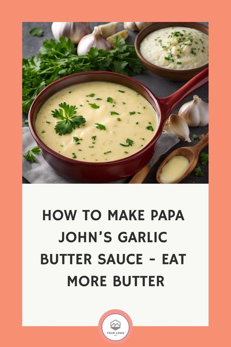 Learn the secret to recreating Papa John’s famous garlic butter sauce at home! Elevate your pizza game with this easy and delicious recipe. Papa John’s Garlic Butter, Garlic Butter Sauce For Pizza Crust, Garlic Butter For Pizza Crust, Papa Johns Garlic Dipping Sauce, Garlic Butter For Pizza, Butter Crust Recipe, Jets Pizza, Make Garlic Butter, Papa John