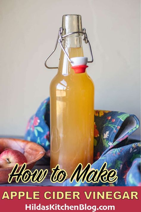 This homemade apple cider vinegar recipe is simple, easy, and rewarding! All you need is some apple scraps, a bit of sugar, and water! Apple Scrap Vinegar, Homemade Acv, Apple Scraps, Homemade Apple Cider Vinegar, Make Apple Cider, Diy Apple Cider, Elderberry Wine, Shrub Recipe, Making Apple Cider