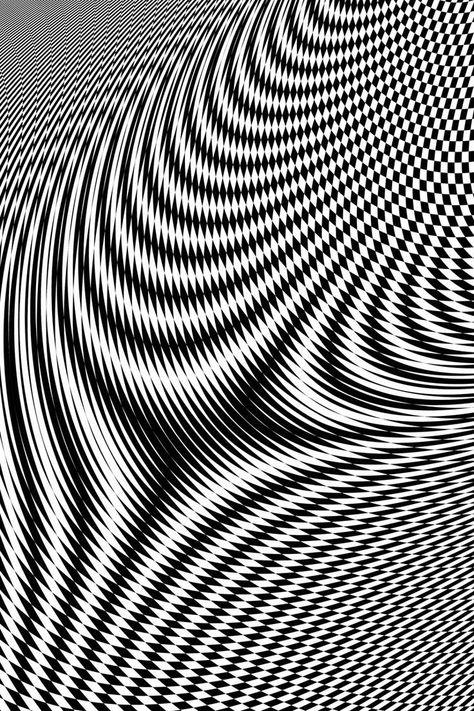 Optical Pattern, Amazing Optical Illusions, Illusion Pattern, Macro Photography Insects, Checker Wallpaper, Black And White Geometric Pattern, Geometric Pattern Art, Abstract Black And White, Optical Art