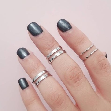 Silver Midi Rings, Knuckle Rings Silver, Mid Finger, Mid Finger Rings, Midi Rings Silver, Midi Ring Set, Midi Ring, Rings Silver, Knuckle Rings