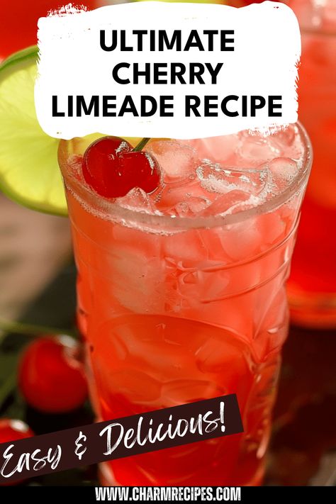 Looking for a refreshing drink to beat the heat? This Ultimate Cherry Limeade recipe delivers a fun twist on the traditional lemonade with its rich cherry flavor and zesty lime kick. Perfect for summer gatherings, barbecues, or simply enjoying on a hot afternoon, this vibrant beverage is visually stunning and delightfully tasty. Combining fresh cherries, lime juice, and sparkling water, it's ideal for couples or events. Try this easy DIY recipe at home and make every sip full of vibrant flavor at your next refresher event. Diet Cherry Limeade Recipe, Cherry Limeade Recipe, Limeade Drinks, Limeade Recipe, Fudge Dessert, Old Fashioned Fudge, Special Drinks, Cherry Limeade, Berry Cake